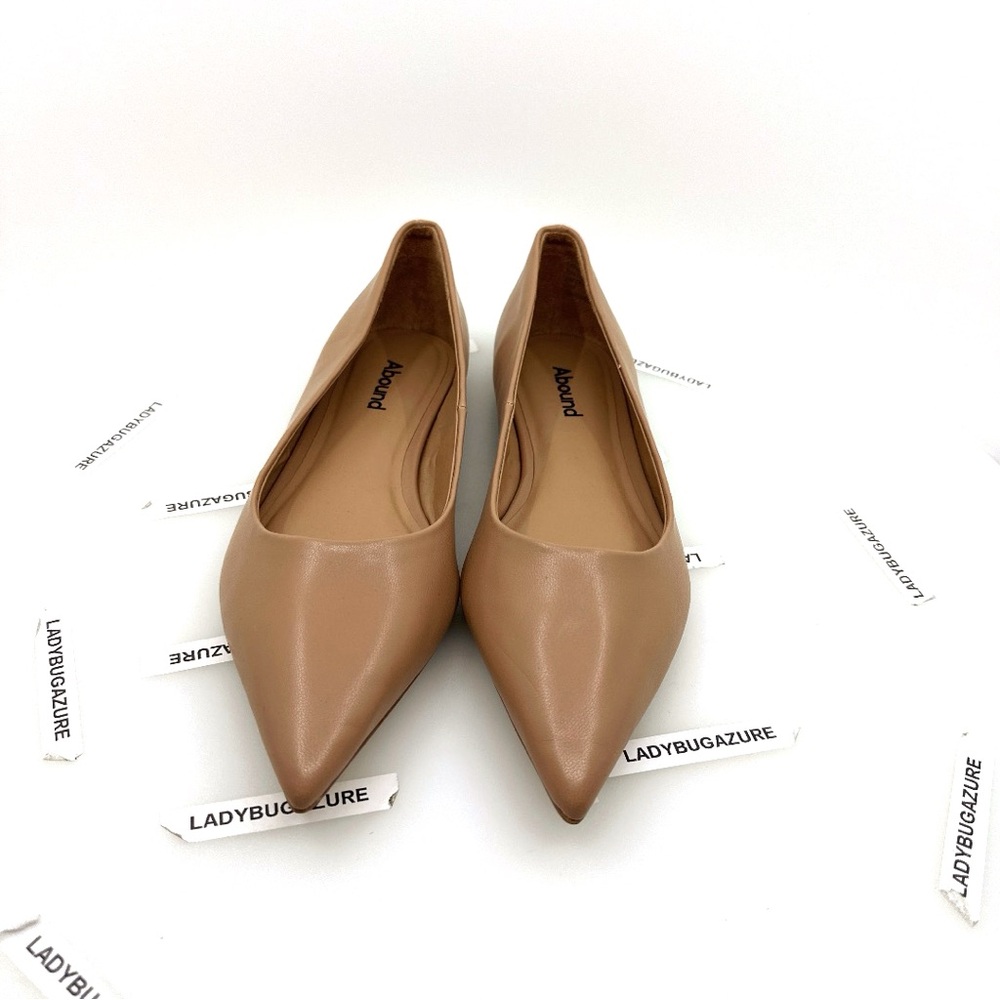 Abound Women's Pointed Toe Flats in Beige Tan
